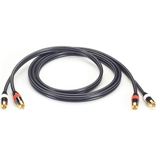 Black Box Stereo Audio Cable - (2) RCA Connectors on Each End, 3-ft. (9.8-m)