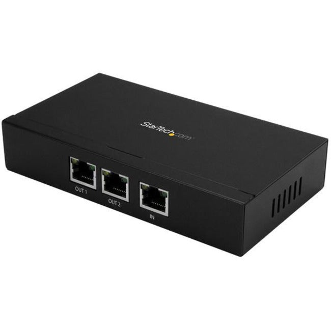 StarTech.com 2 Port Gigabit PoE+ Extender - 802.3at and 802.3af - 100 m (330 ft) - Power over Ethernet Extender - PoE Repeater Network Extender