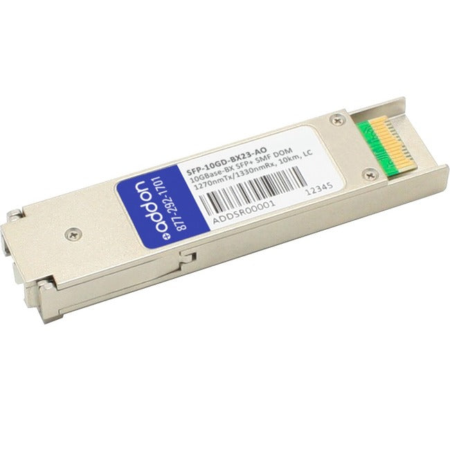 AddOn MRV SFP-10GD-BX23 Compatible TAA Compliant 10GBase-BX SFP+ Transceiver (SMF, 1270nmTx/1330nmRx, 10km, LC, DOM)