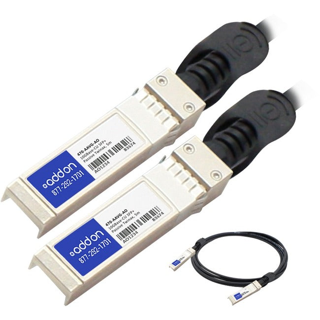 AddOn Dell 470-AAVG Compatible TAA Compliant 10GBase-CU SFP+ to SFP+ Direct Attach Cable (Passive Twinax, 5m)