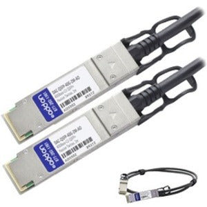 AddOn Dell DAC-QSFP-40G-2M Compatible TAA Compliant 40GBase-CU QSFP+ to QSFP+ Direct Attach Cable (Passive Twinax, 2m)