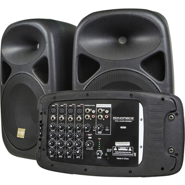 Monoprice 130-Watt 8-channel PA System with Two 10-inch Speakers