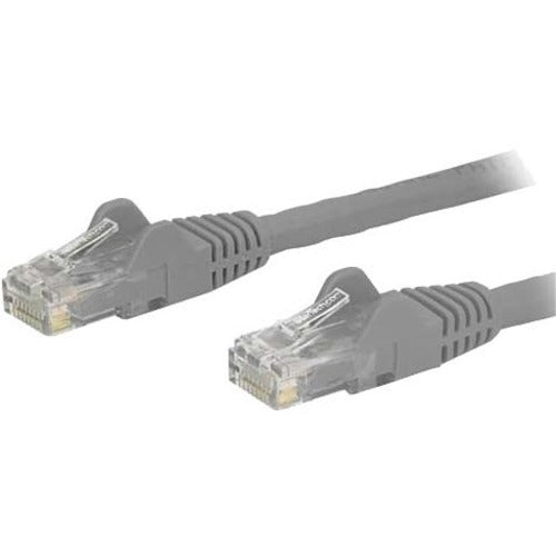 StarTech.com 12ft Gray Cat6 Patch Cable with Snagless RJ45 Connectors - Cat6 Ethernet Cable - 12 ft Cat6 UTP Cable