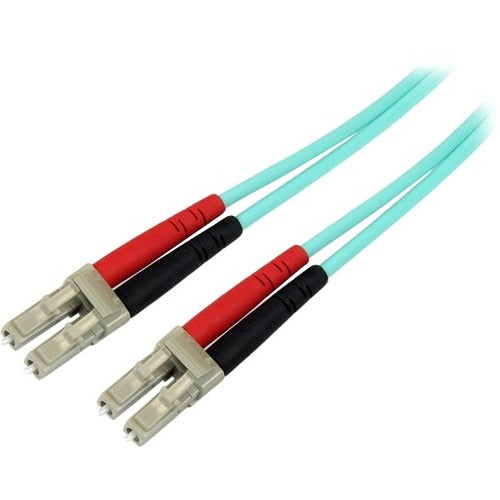 StarTech.com Aqua OM4 Duplex Multimode Fiber - 3m/ 9 ft - 100 Gb - 50/125 - OM4 Fiber - LC to LC Fiber Patch Cable