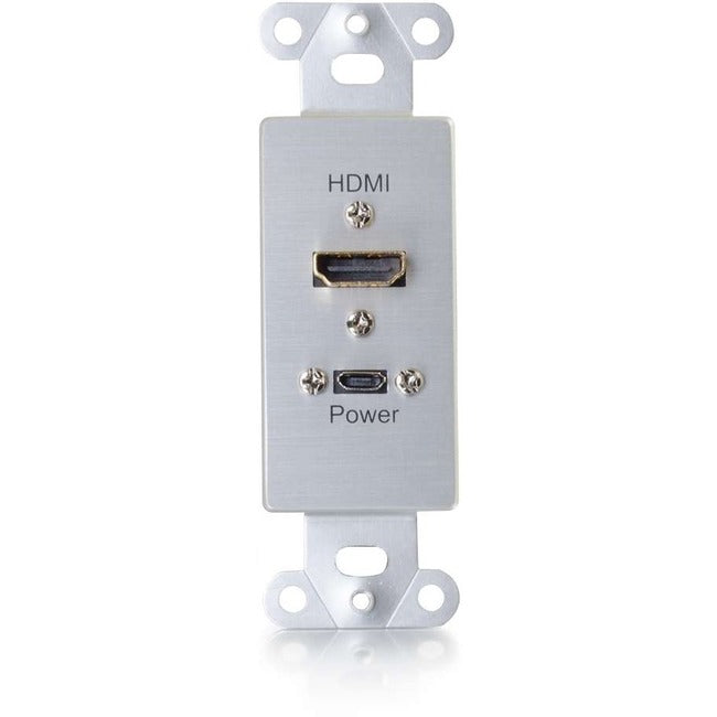 C2G HDMI Decorative Wall Plate Receiver - Aluminum