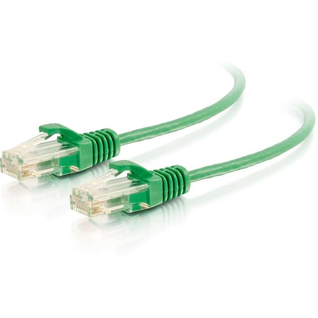 C2G 3ft Cat6 Snagless Unshielded (UTP) Slim Ethernet Network Patch Cable - Green