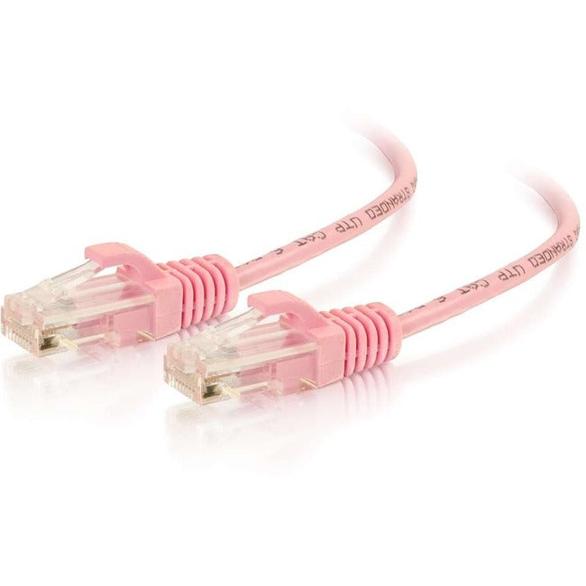 C2G 5ft Cat6 Snagless Unshielded (UTP) Slim Ethernet Network Patch Cable - Pink