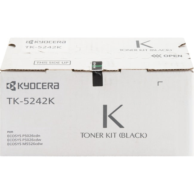 Kyocera-strategic Kyocera Tk-5242k Black Toner Cartridge For Use In Ecosys M5526cdw P5026cdw Estim