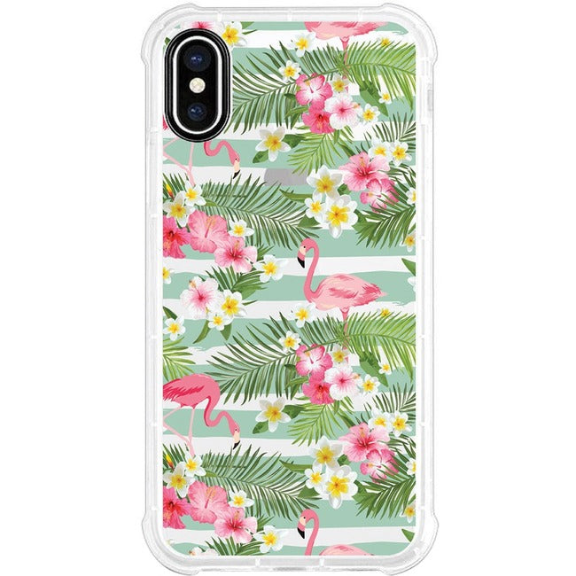 OTM Phone Case, Tough Edge, Flamingo & Flowers