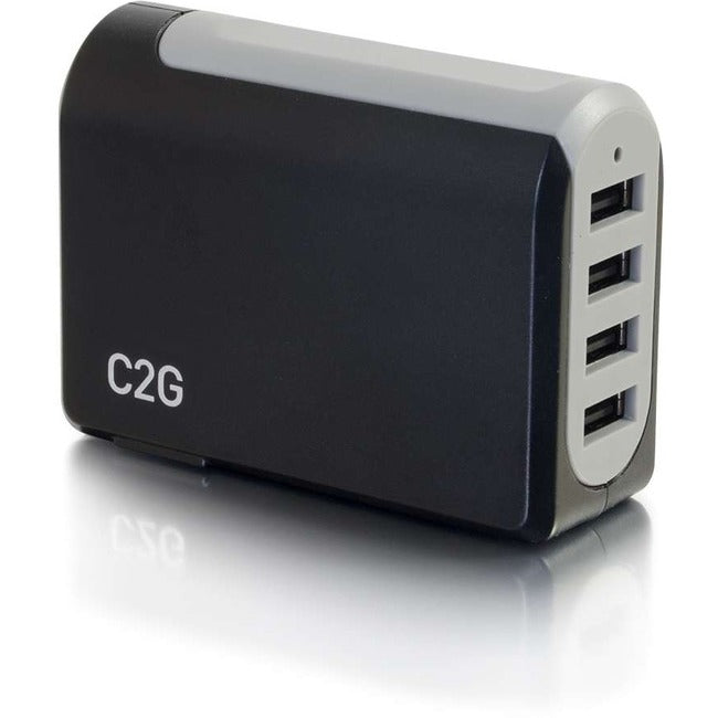 C2G 4-Port USB Wall Charger - AC to USB Adapter, 5V 4.8A Output