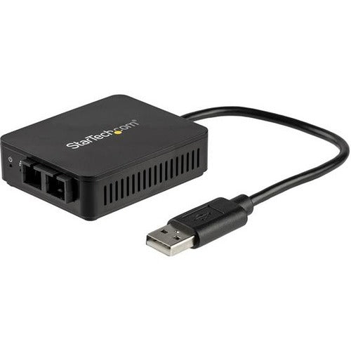 StarTech.com USB to Fiber Optic Converter - 100BaseFX SC - USB 2.0 to Ethernet Network Adapter - 2 km MM - Windows Mac and Linux