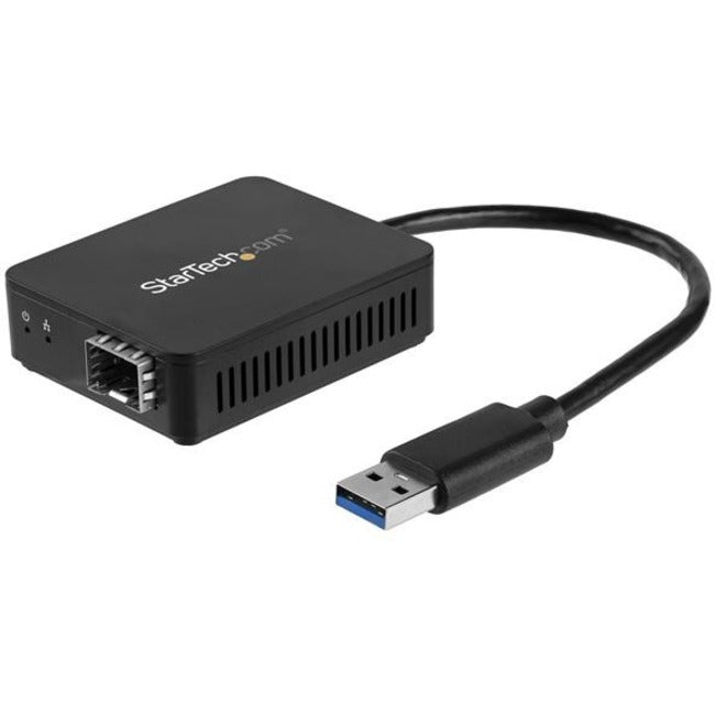 StarTech.com USB to Fiber Optic Converter - Open SFP - USB 3.0 to Gigabit Ethernet Network Adapter - 1000BASE-SX/LX - Windows / Mac / Linux