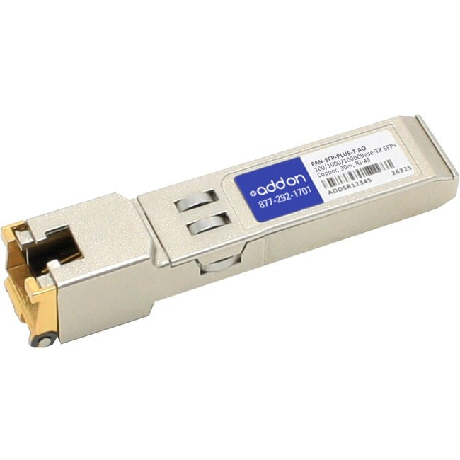 AddOn Palo Alto Networks Compatible TAA Compliant 10GBase-TX SFP+ Transceiver (Copper, 30m, RJ-45)