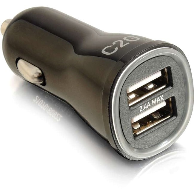 C2G Smart 2-Port USB Car Charger, 2.4A Output