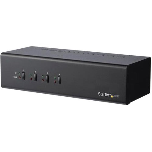 StarTech.com 4 Port Dual Monitor DVI KVM Switch with USB 3.0 Hub - TAA Compliant