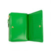 Leather Number Embossed Organizer Wallet - Green