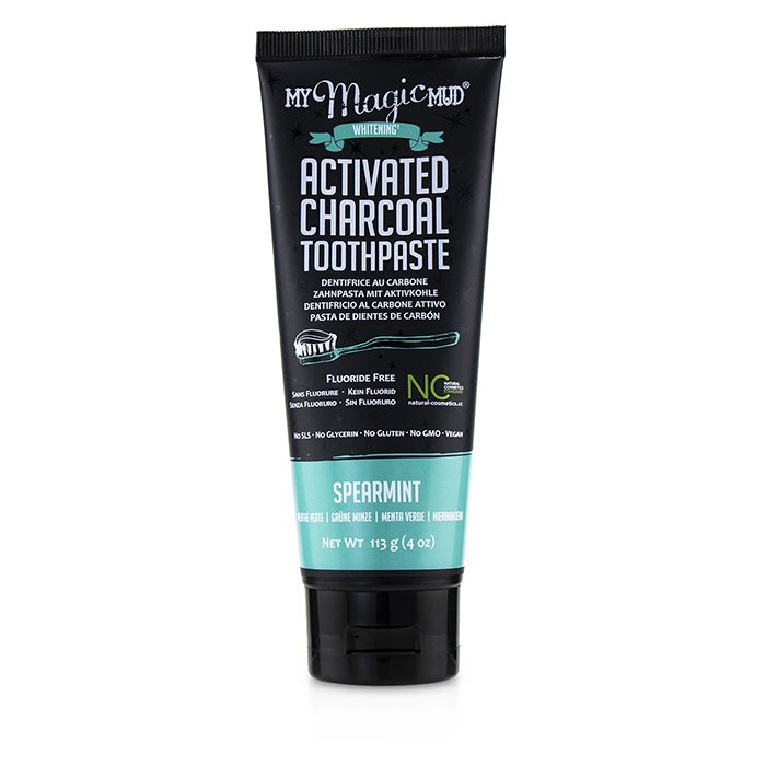 Activated Charcoal Toothpaste (fluoride-free) - Spearmint - 113g/4oz