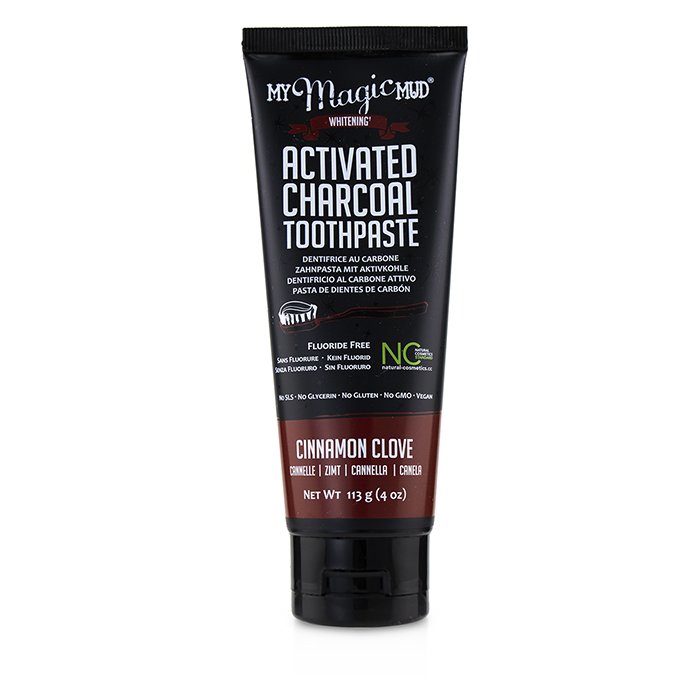 Activated Charcoal Toothpaste (fluoride-free) - Cinnamon Clove - 113g/4oz