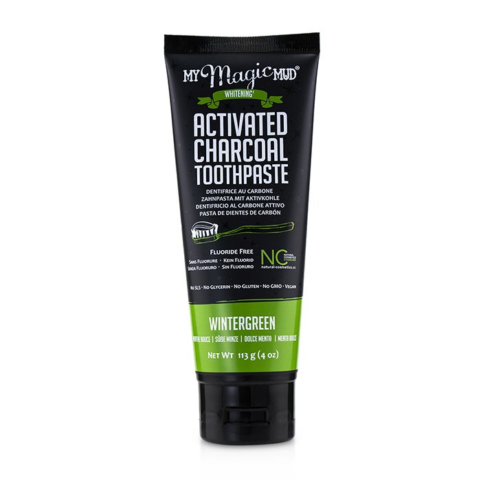 Activated Charcoal Toothpaste (fluoride-free) - Wintergreen - 113g/4oz