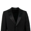 Wool Two Button Tuxedo Suit - Black