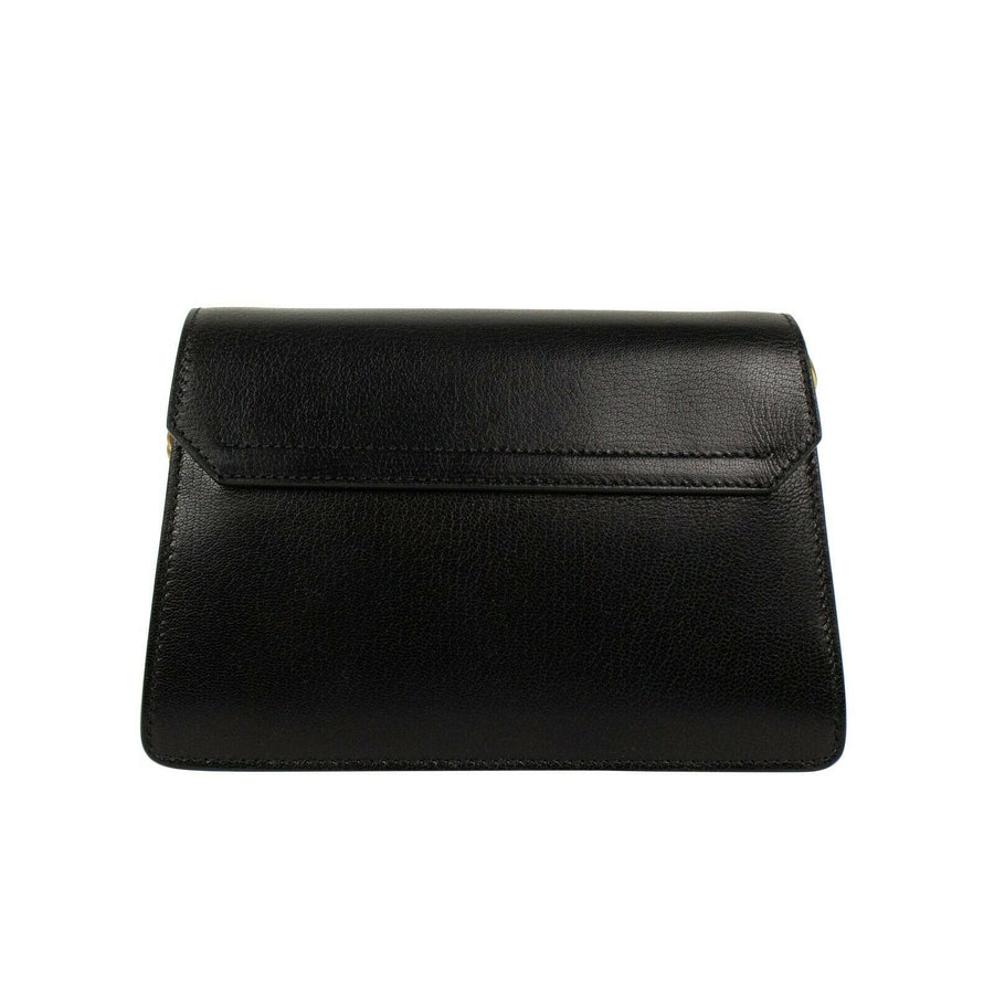 Leather And Suede Two-Toned 'GV3' Small Crossbody Bag - Black