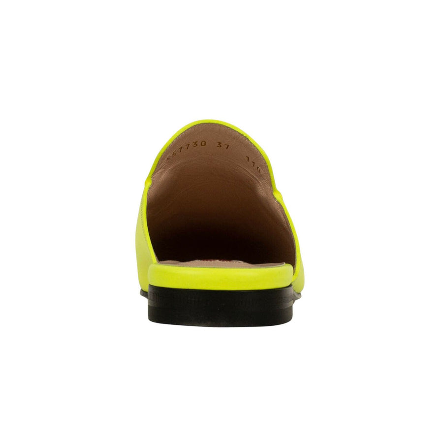 Neon Leather Horsebit Mules