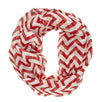 Striped Burgundy Infinity Scarf