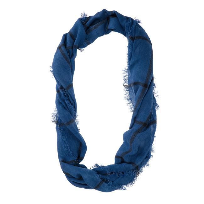 Tori Blue Plaid Infinity Scarf