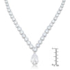 Bejeweled Cubic Zirconia Pear Drop Necklace