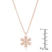 Jenna Rose Gold Stainless Steel Rose Gold Snowflake Necklace