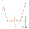 Hana Rose Gold Stainless Steel Delicate Heartbeat Necklace