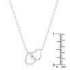 .22 Ct Interlocking Hearts Necklace with CZ