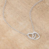 .22 Ct Interlocking Hearts Necklace with CZ