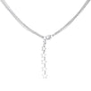 Multi-Chain Rhodium Star Necklace with CZ