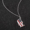 .015 Ct Patriotic U.S. Map Necklace