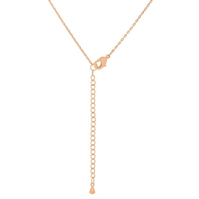 Rose Gold Finish Initial E Pendant