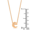 Rose Gold Finish Initial E Pendant