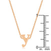 Rose Gold Finish Initial Y Pendant