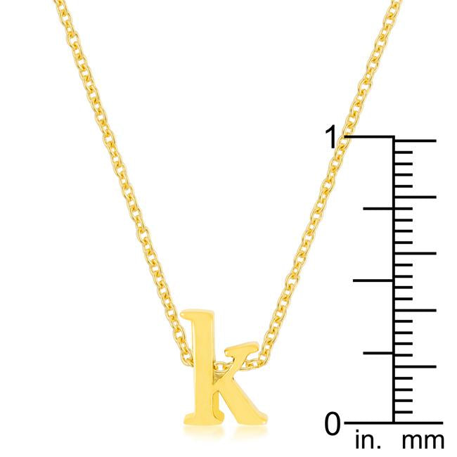 Golden Initial K Pendant