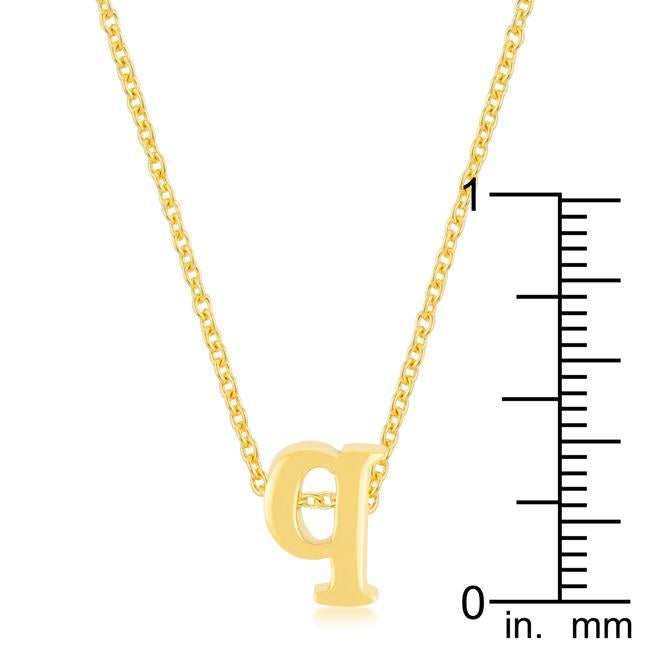 Golden Initial Q Pendant