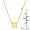 Golden Initial U Pendant