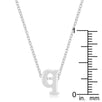 Rhodium Plated Finish Initial Q Pendant