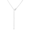 Rhodium Plated Finish Initial Y Pendant