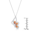 Karen 2.8ct Champagne CZ Rhoidum Butterfly Drop Necklace