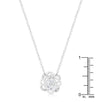 Maya 1.37ct CZ Rhodium Rose Drop Necklace