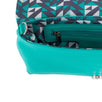 Martha Aqua Leather Purse Clutch With Silver Hardware