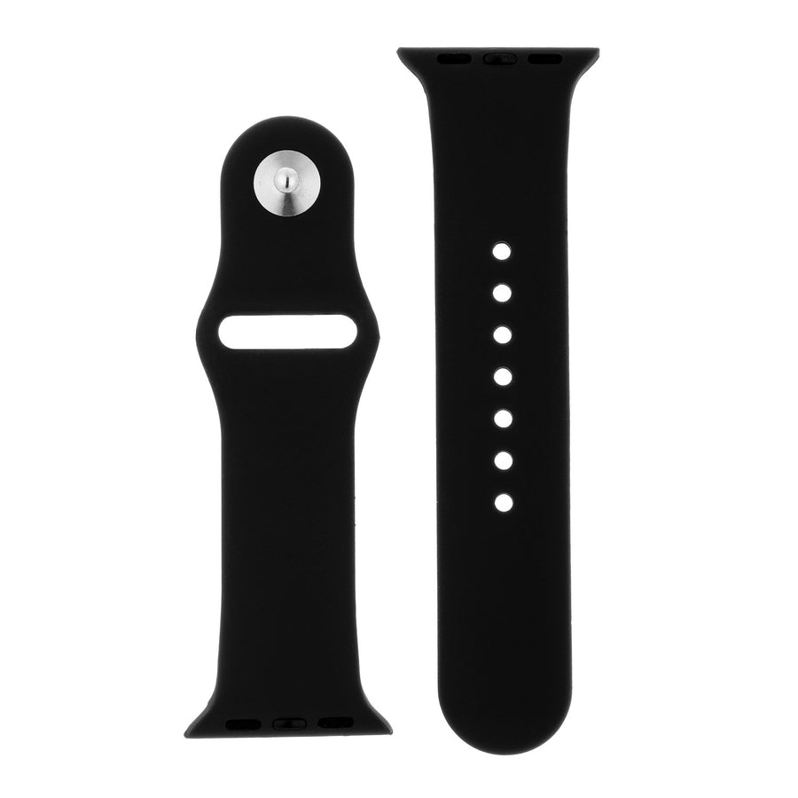 Classic Black Silicone Sports Watch Band 42mm