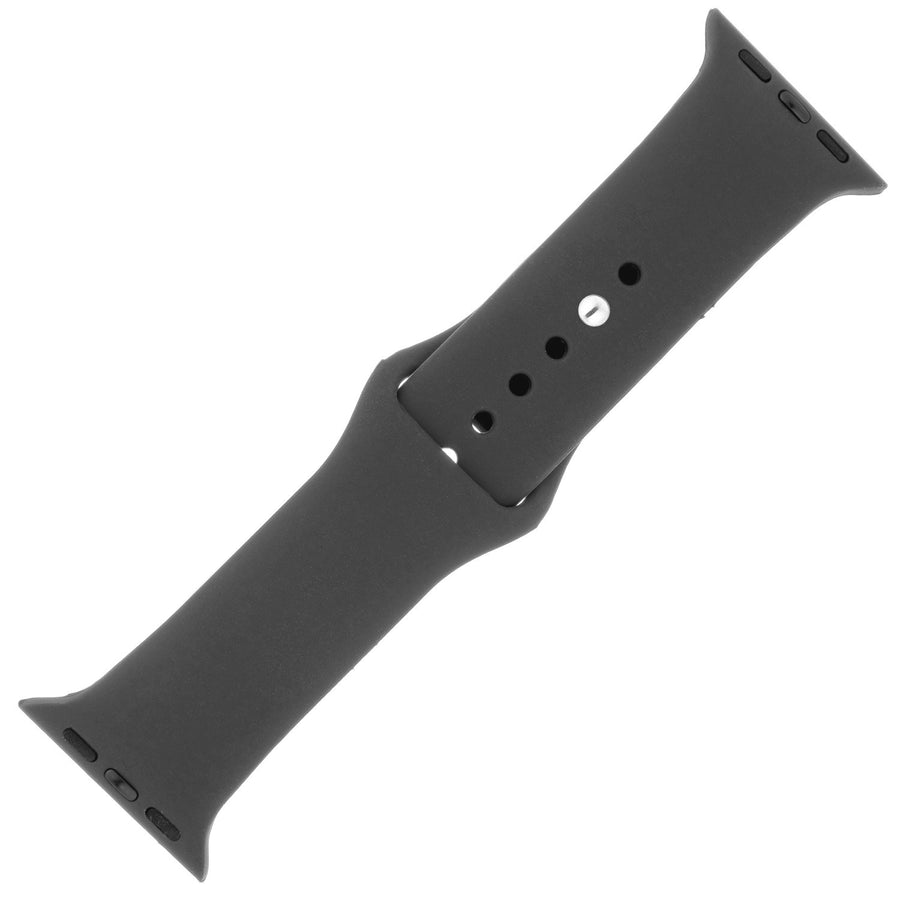 Dark Grey Silicone Sports Watch Band 38mm