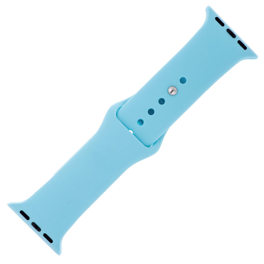 Soft Blue Silicone Sports Watch Band 38mm