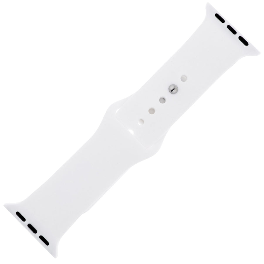 Classic White Silicone Sports Watch Band 38mm